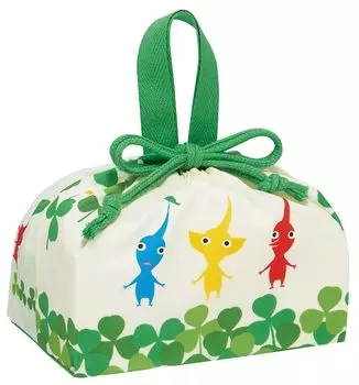 Skater Lunch Box Drawstring Bag with Gusset Kids Made in Japan Nintendo Pikmin Boys Girls KB7 Children s