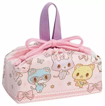 Skater Lunch Box Drawstring Bag with Gusset Sanrio Mukle Dreamy Friends Girls Made in Japan Children s KB7-A