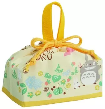 Skater Lunch Box Drawstring Bag with Gusset Totoro Sanpomichi Made in Japan Children s KB7-A