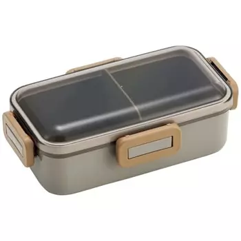 Skater Lunch Box, Mauve Gray, 530ml, Antibacterial, Fluffy, Dome-shaped Lid, For Women, Made in Japan, PFLB6AG-A