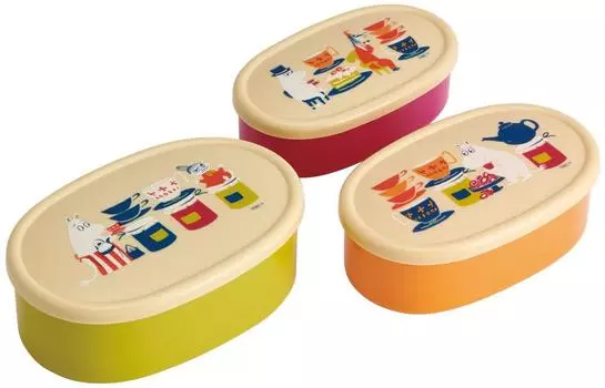 Skater Lunch Box Seal Container Storage Container Set of 3 860ml Moomin Mama Treat Made in Japan SRS3SAG-A