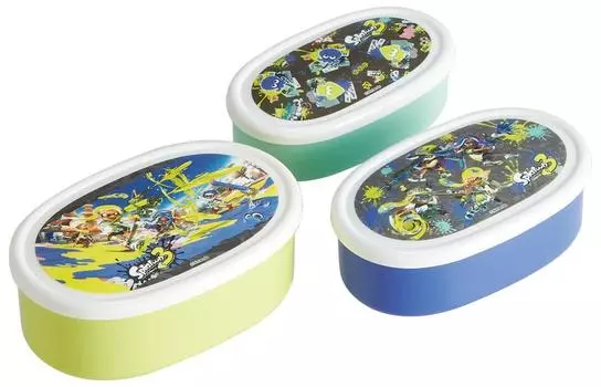 Skater Lunch Box Seal Container Storage Container Set of 3 Splatoon 3 Made in Japan 860ml SRS3SAG-A
