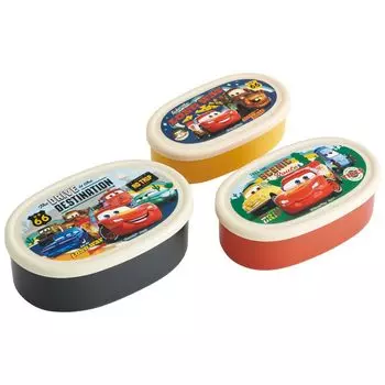 Skater Lunch Box Seal Container Storage Container Made in Japan 400ml Medium 280ml Small Set of 3 Antibacterial Disney Cars 24 Boys SRS3SAG (Large