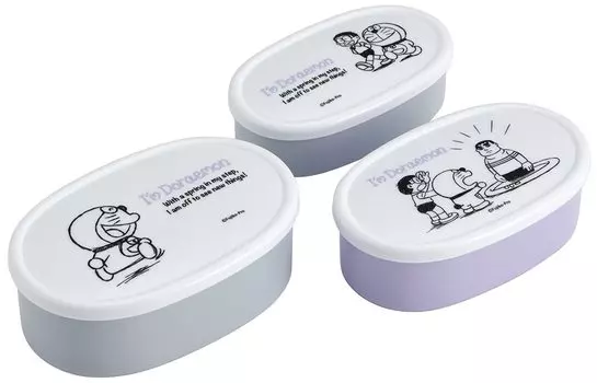 Skater Lunch Box Seal Container Storage Container Set of 3 Antibacterial Doraemon Sanrio Made in Japan 860ml I m SRS3SAG-A
