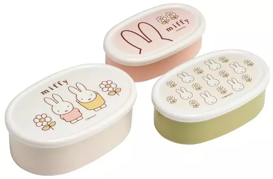 Skater Lunch Box Seal Container Storage Container Made in Japan 400ml Medium 280ml Small Set of 3 Antibacterial Miffy Miffy 23 SRS3SAG (Large 180ml)