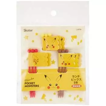 Skater Lunch Picks 9 предметов Pocket Monster Pikachu Face 23 LKP4-A