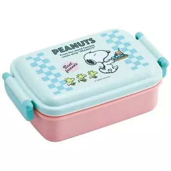 Skater Lunch Single Snoopy 80s Cafe Made in Japan Kids Box, Tier, 450ml, Domed, Design, Design, Antibacterial, (RBF3ANAG-A)