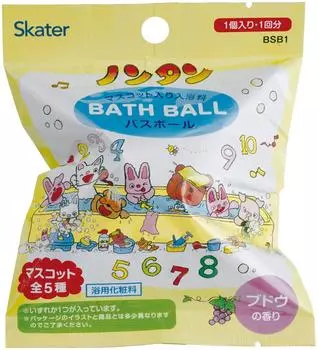 Skater Mascot Bath Salts Set of 10 Bath Ball Nontan Bath Bomb SET1052-A