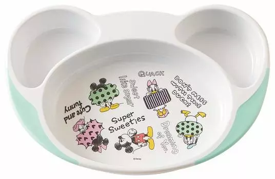 Skater Melamine Lunch Baby Lunch Disney Mickey Mouse Children s Plate, Easy-Scooping, Kids Tableware, Plate, Sketch, WP7-A