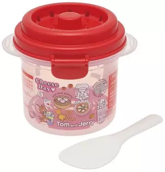 Skater Microwave Rice Cooker Rice Maker 1 Cup with Drainboard Tom Jerry 640ml & UDG1-A
