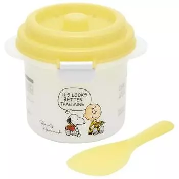 Skater Microwave Rice Cooker Rice Maker 1 Cup with Drainboard Snoopy Watercolor 640ml Made in Japan UDG1-A
