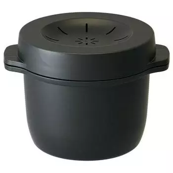Skater Microwave Steam Rice Maker Black Made in Japan MWMR1-A