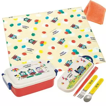 Skater Mini Towel Thomas Friends Antibacterial Square Lunch Box 450ml Trio Lunch Cloth Set &