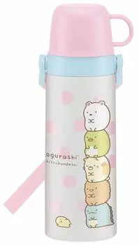 Skater Mug Bottle 2WAY with Stainless Steel Water Sumikko STGC6N Cup, Bottle, Gurashi, 600ml,