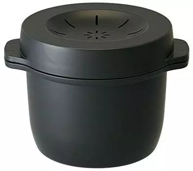 Skater MWMR1-A Microwave Steam Rice Maker, Black, Made in Japan