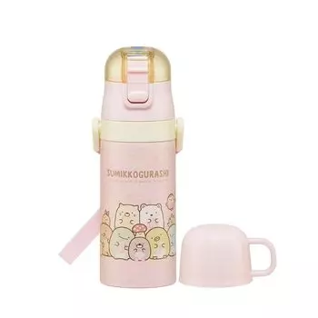 Skater Нержавеющая сталь Water Direct Cup Sumikkogurashi Mole Легкая теплая холодная бутылка для детей небольшой емкости для спорта и питья, 2-сторонняя,