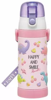 Skater Нержавеющая сталь Water Direct Happy легкая бутылка для холодной воды, напечатанная на 3D-принтере, детская бутылка для питья, 480 мл, & Smile,