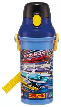 Skater Plastic Water Bottle 480ml One Push Antibacterial Child Friendly Lightweight Antibacterial Treatment Made in Japan Plarail 25 Boys