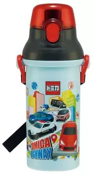 Skater Plastic Water Bottle 480ml One Push Antibacterial Child Friendly Lightweight Antibacterial Treatment Made in Japan Tomica 25 Boys PSB5SANAG
