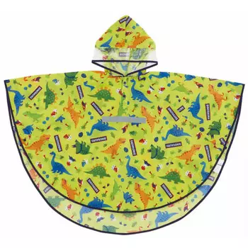 skater rain poncho kids childrens raincoat dinosaur dinosaur boys suitable height 110-125cm rapo1