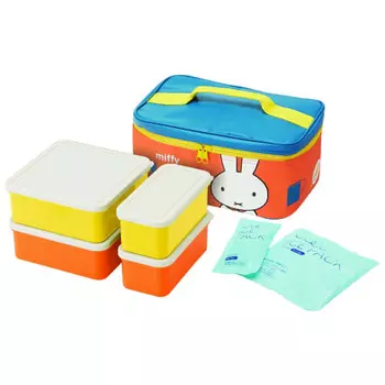 Skater Recreation Lunch Box with Insulated Bag and Ice Pack Miffy 20 Large Lunch Box KCPC4 3.8L