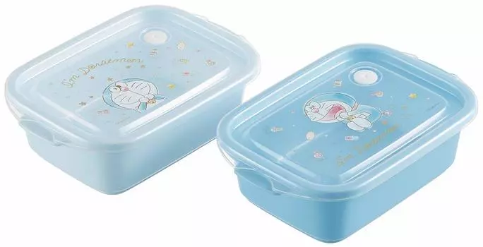 Skater Seal Container Silver Ion Antibacterial 500ml Set of 2 Doraemon Sparkling Pastel Sanrio Made in Japan FCN2WAG Ag+