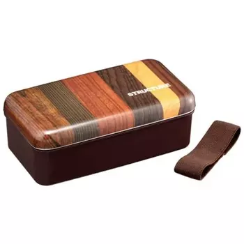 Skater Side Dishes Bento Box 870ml Structure Wood Grain Brown SLLB9M-A