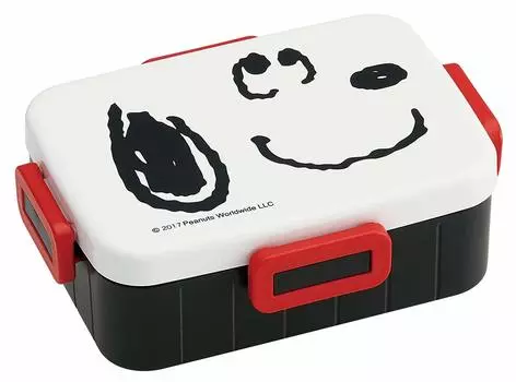 Skater Silver Ion Antibacterial 4 Point Lock Lunch Box 650ml Snoopy Face Peanuts Made in Japan YZFL7AG Ag+