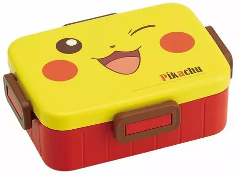 Skater Silver Ion Antibacterial Lock Lunch Pikachu Face Pokemon YZFL7AG Ag+ 4-Point Box, 650ml, 21,