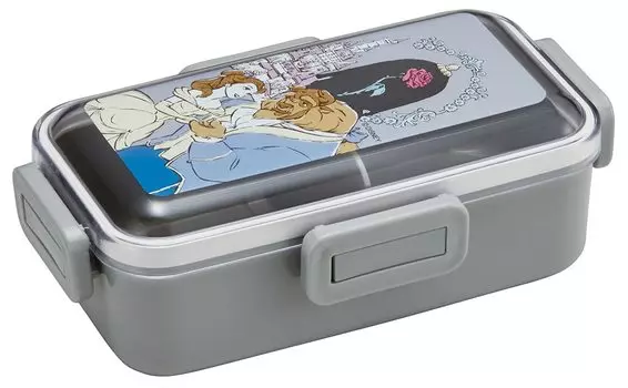 Skater Silver Ion антибактериальная пушистая крышка-купол Bento Box 530 мл Disney Beauty and the Ag+ Beast/Rose PFLB6AG-A