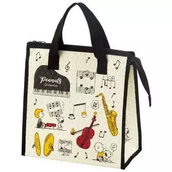 Skater Skater Lunch Bag Non-woven Cool Bag Snoopy Orchestra FBC1-A