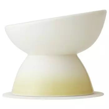 Skater Small Dog Tableware Ceramic Pet Feeder with Mat Ivory CHOB2 слоновая кость