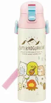 Skater Sports Bottle Direct Drinking Water Bottle Stainless Steel Sumikko Gurashi Camp 580ml SDC6N
