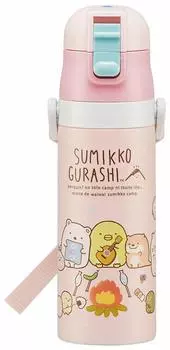 Skater Sports Bottle for Children Stainless Steel Water Bottle Sumikko Gurashi Camp 470ml SDC4-A