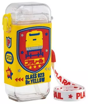 Skater Square Straw Bottle Water Bottle M 450ml One Push Cover Included Shoulder Belt Plarail Doctor Yellow Boys PSQ5ST-A