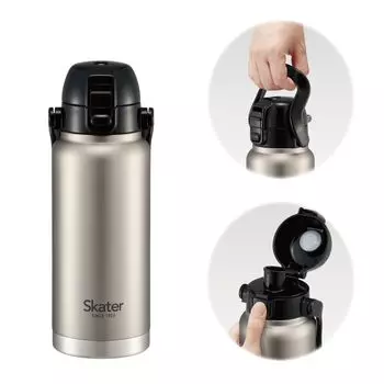 Skater Stainless Steel Direct Bottle with Handle 800ml Water Bottle Mug Bottle Silver STD8H-A