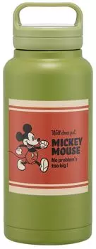Skater Stainless Steel Mug Bottle 1000ml with Screw Handle Disney Mickey Mouse Thermal/Cold STSC10-A