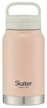 Skater Stainless Steel Mug Bottle 350ml with Screw Handle Dull Pink Thermal/Cold STSC4-A