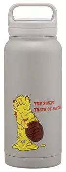 Skater Stainless Steel Mug Bottle with Handle 800ml Thermal Insulated Water Bottle Screw Handle Disney Winnie the Pooh Funny Face STSC8