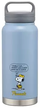 Skater Stainless Steel Mug Bottle with Handle 800ml Thermal Insulated Water Bottle Screw Handle Snoopy Baseball STSC8-A