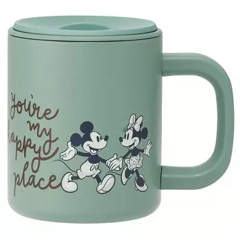 Skater Stainless Steel Mug with Lid Vacuum Insulated Double Wall Disney Mickey Friends Grayish 330ml Thermal/Cold & STMG4N-A