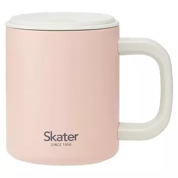 Skater Stainless Steel Mug with Vacuum Insulated Double Dull Pink 330ml Thermal/Cold Lid, Layer, STMG4N-A