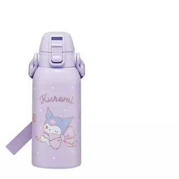 Skater Stainless Steel Water Bottle Direct Drinking 600ml Child Friendly Lightweight Type Sanrio Kuromi Big Ribbon Girls Cool Water Bottle Sports