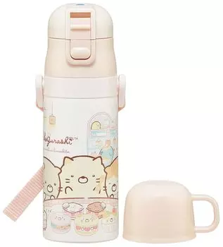 Skater Stainless Steel Water Bottle Direct Drinking 420ml Cup Drinking 350ml Sumikko Gurashi Sweet Shop Lightweight Type Girls Small Capacity Type