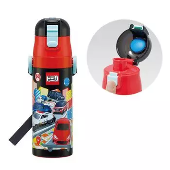 Skater Stainless Steel Water Bottle Direct Drinking 470ml Child Friendly Lightweight Tomica 25 Boys Cool Water Bottle Sports Bottle Kids Children