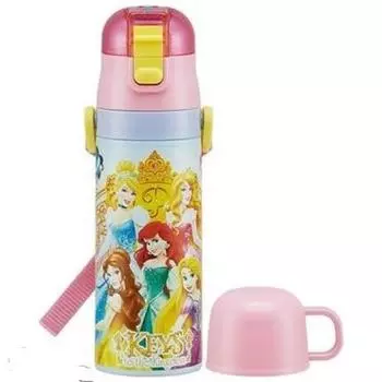Skater Stainless Steel Water Bottle Direct Drinking 470ml Cup Drinking 430ml Disney Princess Lightweight Type Girls Insulating Waterbottle Sports синий