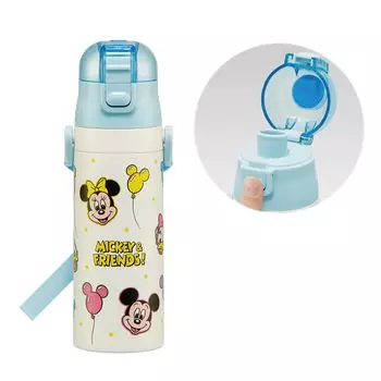 Skater Stainless Steel Water Bottle Direct Drinking 470ml Child Friendly Lightweight Disney Mickey Friends Balloon Cold Storage Waterbottle Sports