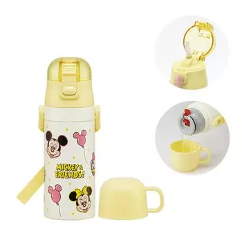 Skater Stainless Steel Water Bottle Straw Drinking 400ml Cup Drinking 350ml Lightweight Type Disney Mickey Friends Small Capacity Waterbottle Sports