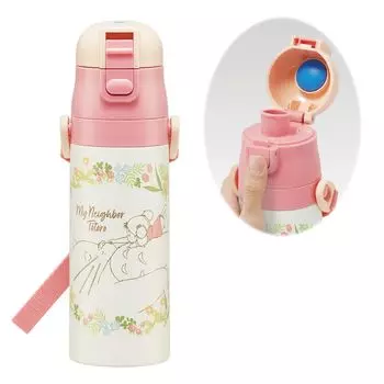 Skater Stainless Steel Water Direct Mei and Lightweight Cold Storage Ghibli Sports Water Bottle Children s Bottle, Drinking, 470ml, Totoro, Me,