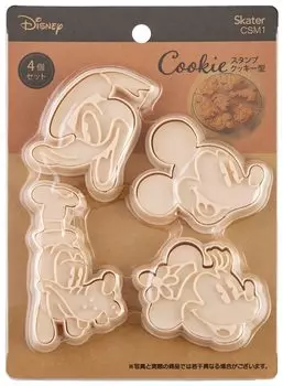 Skater Stamp Cookie Cutter Bread Cutter Disney Mickey Mouse Set of 4 CSM1-A